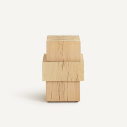 Merlux Solid Oak Side Table - thumbnail 3