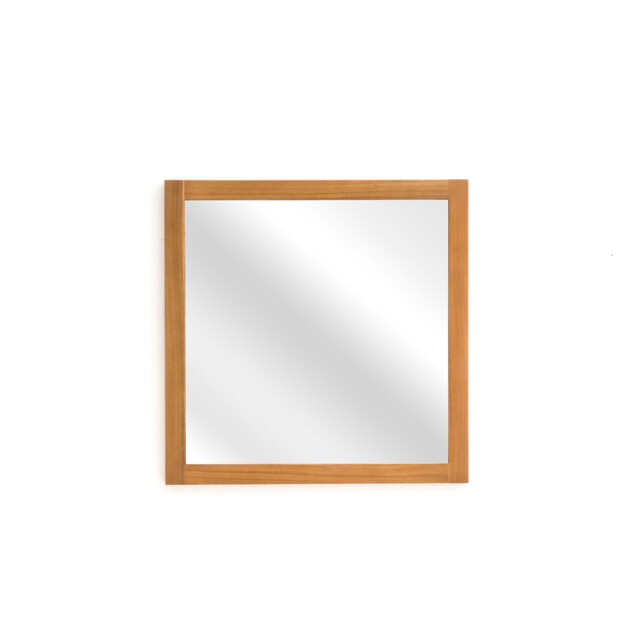 Oiled Acacia 60cm Square Bathroom Mirror - image 1