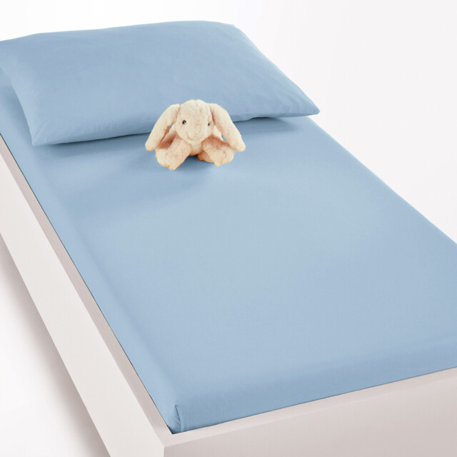 Scenario Cot Fitted Sheet in Plain Cotton