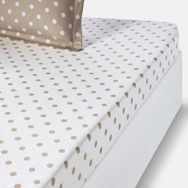 Clarisse Polka Dot Brushed Cotton Fitted Sheet - image 1
