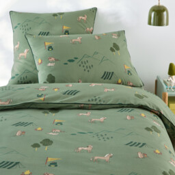 Yosemite Camp Animal Print Cotton Child's Duvet Cover - thumbnail 1