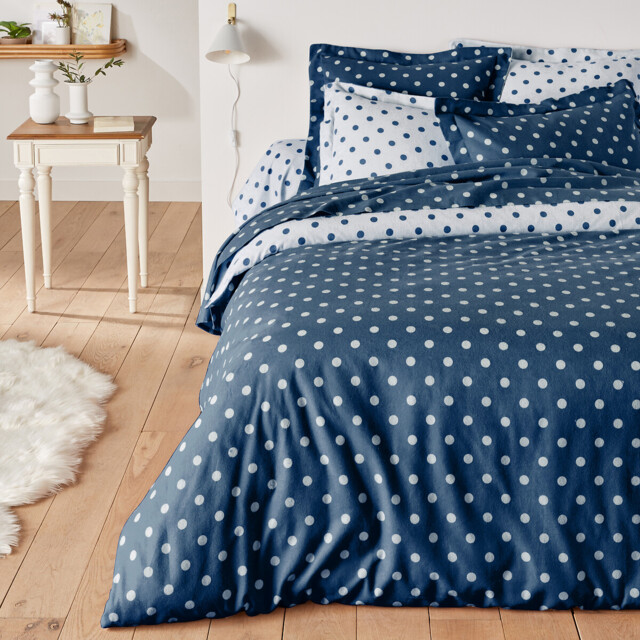 Clarisse Polka Dot Brushed Cotton Duvet Cover - image 1