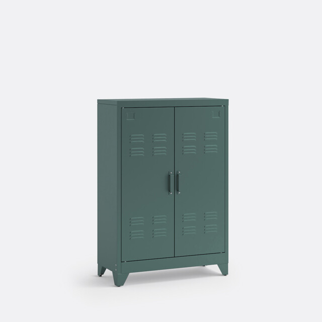 Hiba Low Cabinet with 2 Doors in Steel - image 1