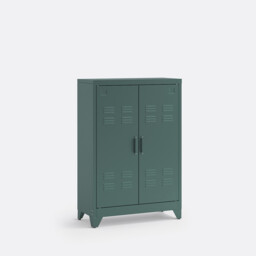 Hiba Low Cabinet with 2 Doors in Steel