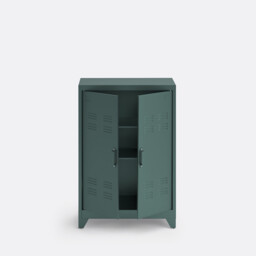 Hiba Low Cabinet with 2 Doors in Steel - thumbnail 4