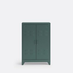 Hiba Low Cabinet with 2 Doors in Steel - thumbnail 3