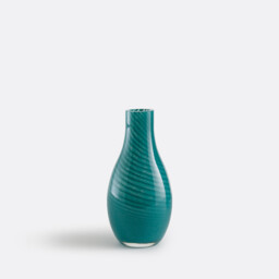 Marlia Striped Glass Vase, Height 14.3cm