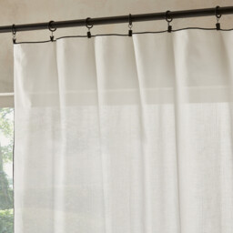 Halka 100% Organic Washed Cotton Voile Sheer Curtain Panel - thumbnail 2