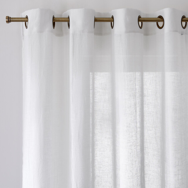 Aron Polyester and Linen Voile Panel with Eyelets - image 1