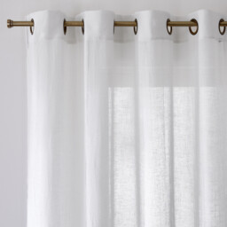 Aron Polyester and Linen Voile Panel with Eyelets
