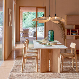 Batignolles Stacking Chair in Oak, Veneer and Straw, Designed By Emmanuel Gallina - thumbnail 2
