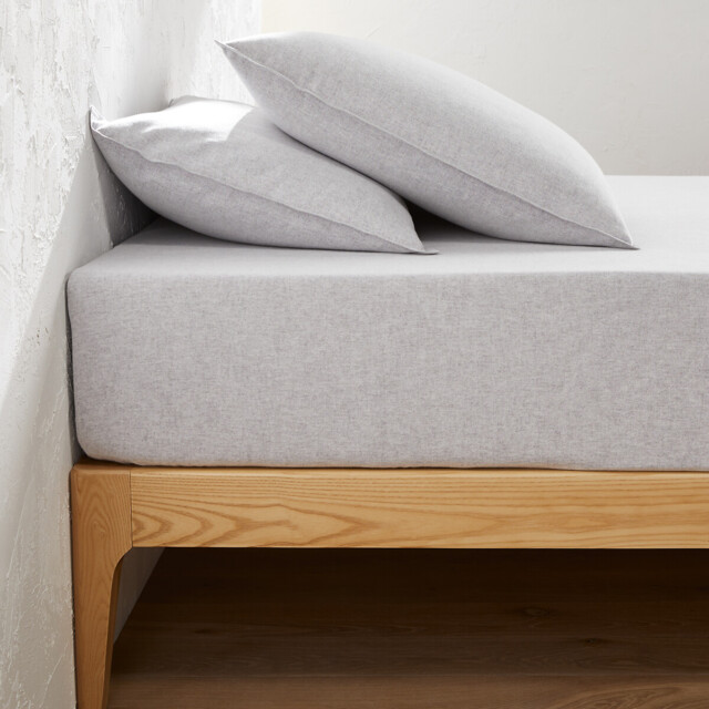 Clara 30cm High Brushed Cotton Chambray Fitted Sheet - image 1
