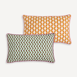 Ika Cotton Satin Rectangular Cushion Cover - thumbnail 4