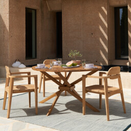 Round Garden Table in Acacia, Jakta - thumbnail 2