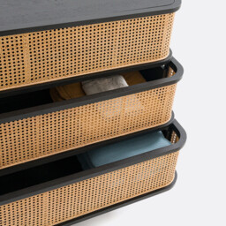 Laora Cane Chest of 3 Drawers - thumbnail 4