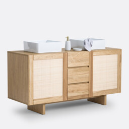 Arty, Cannage Double Sink Unit L145cm - thumbnail 1