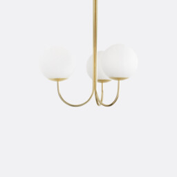 Moricio Opaline & Brass Ceiling Light