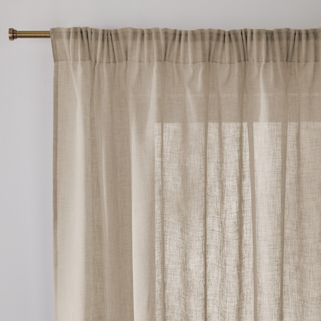 Nyong Voile Panel with Pencil Pleat and Wave - image 1