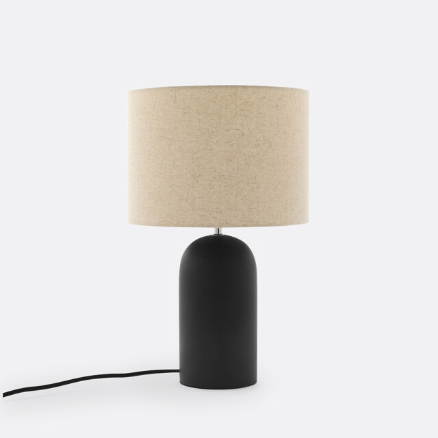 Emna Concrete and Linen Table Lamp - image 1