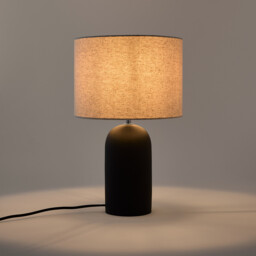 Emna Concrete and Linen Table Lamp - thumbnail 3