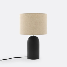 Emna Concrete and Linen Table Lamp