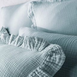 Kumla Plain Cotton Muslin Flat Sheet - thumbnail 3