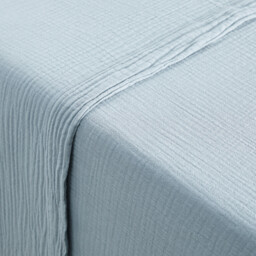 Kumla Plain Cotton Muslin Flat Sheet - thumbnail 2