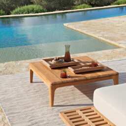 Cordano Teak Square Garden Coffee Table - thumbnail 2