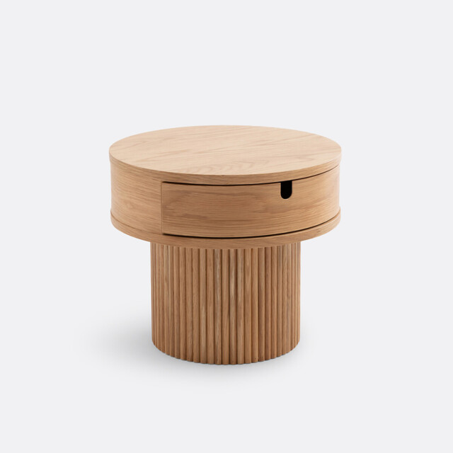 Tamita 1-Drawer Fluted Base Bedside Table - image 1