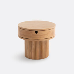 Tamita 1-Drawer Fluted Base Bedside Table - thumbnail 3