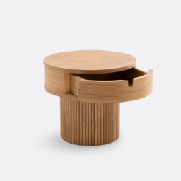 Tamita 1-Drawer Fluted Base Bedside Table - thumbnail 4