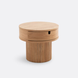 Tamita 1-Drawer Fluted Base Bedside Table - thumbnail 1