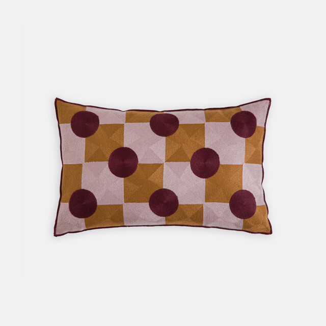 Touma Embroidered Linen/Cotton Rectangular Cushion Cover 50x30cm - image 1