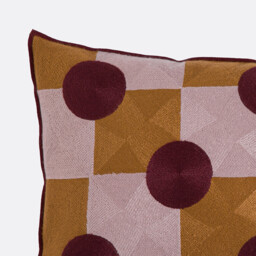 Touma Embroidered Linen/Cotton Rectangular Cushion Cover 50x30cm - thumbnail 3