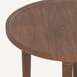 Magosia Solid Walnut Side Table - thumbnail 4