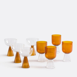 Set of 4 Tolla Stemmed Glasses in Borosilicate Glass - thumbnail 4