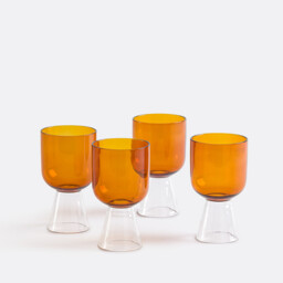 Set of 4 Tolla Stemmed Glasses in Borosilicate Glass