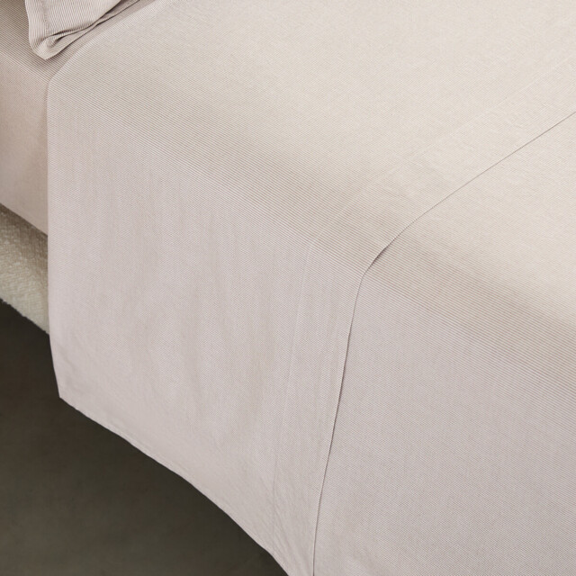 Sabbal Washed Cotton Percale 300 Thread Count Flat Sheet - image 1