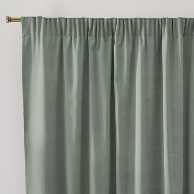 Velvet Curtain with Pencil Pleat and Wave - image 1