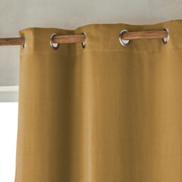 Private Washed Linen Single Lined Blackout Eyelet Curtain - thumbnail 2