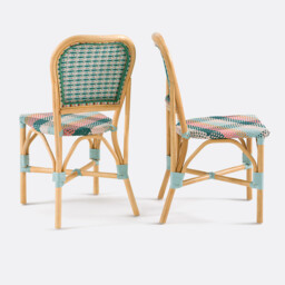 Set of 2 Musette Tartan Braided Chairs - thumbnail 3