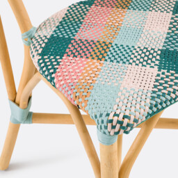Set of 2 Musette Tartan Braided Chairs - thumbnail 4