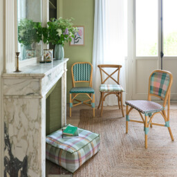 Set of 2 Musette Tartan Braided Chairs - thumbnail 2
