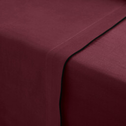 Victor Plain Washed Cotton Satin 300 Thread Count Flat Sheet - thumbnail 2