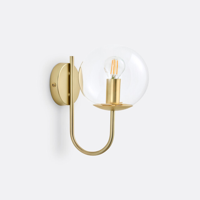 Moricio Brass and Glass Wall Lamp - image 1