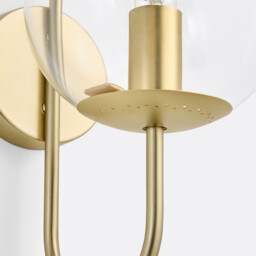 Moricio Brass and Glass Wall Lamp - thumbnail 4