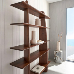 Iloss Solid Walnut Bookcase - thumbnail 2
