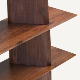Iloss Solid Walnut Bookcase - thumbnail 4
