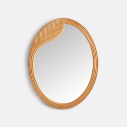 Sylea Oval Rattan Mirror, 50 X 65cm