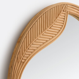 Sylea Oval Rattan Mirror, 50 X 65cm - thumbnail 3